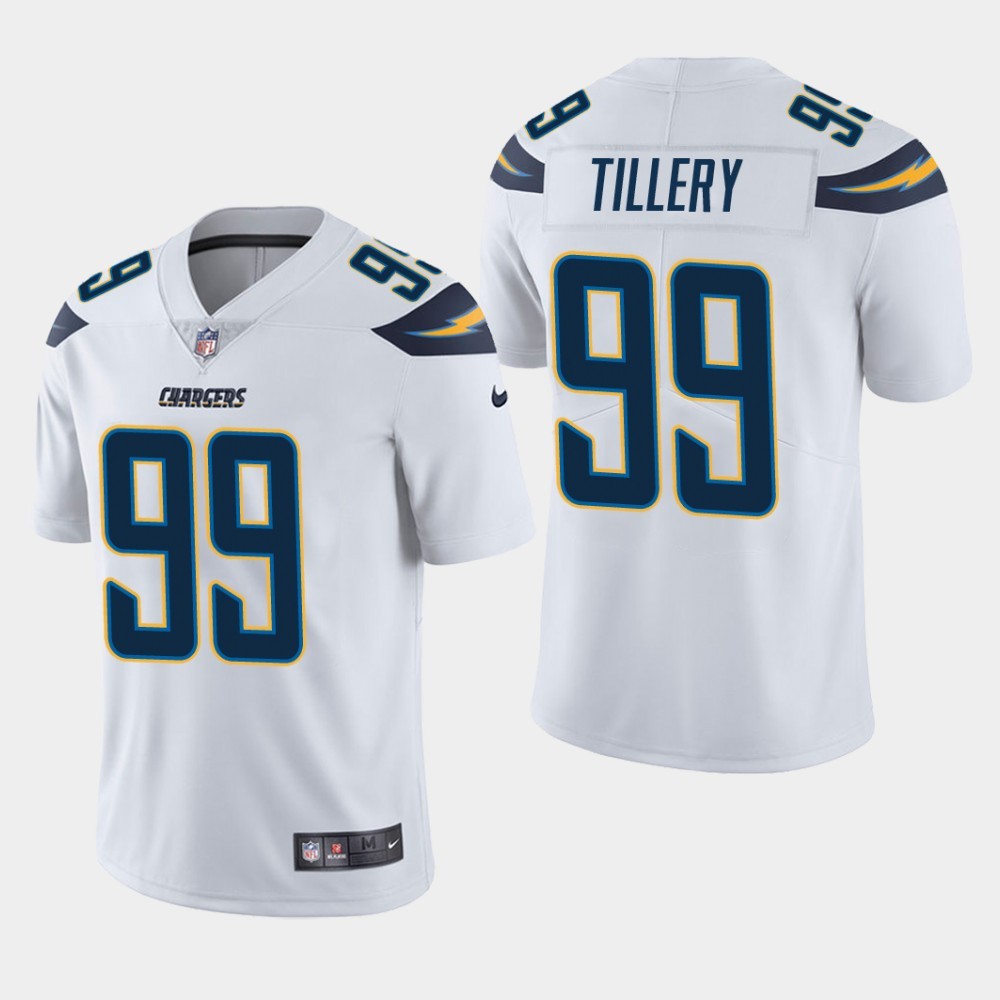 Nike Chargers 99 Jerry Tillery White Youth 2019 NFL Draft First Round Pick Vapor Untouchable Limited Jersey