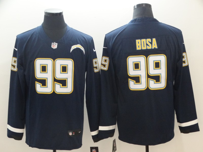  Chargers 99 Joey Bosa Navy Therma Long Sleeve Jersey