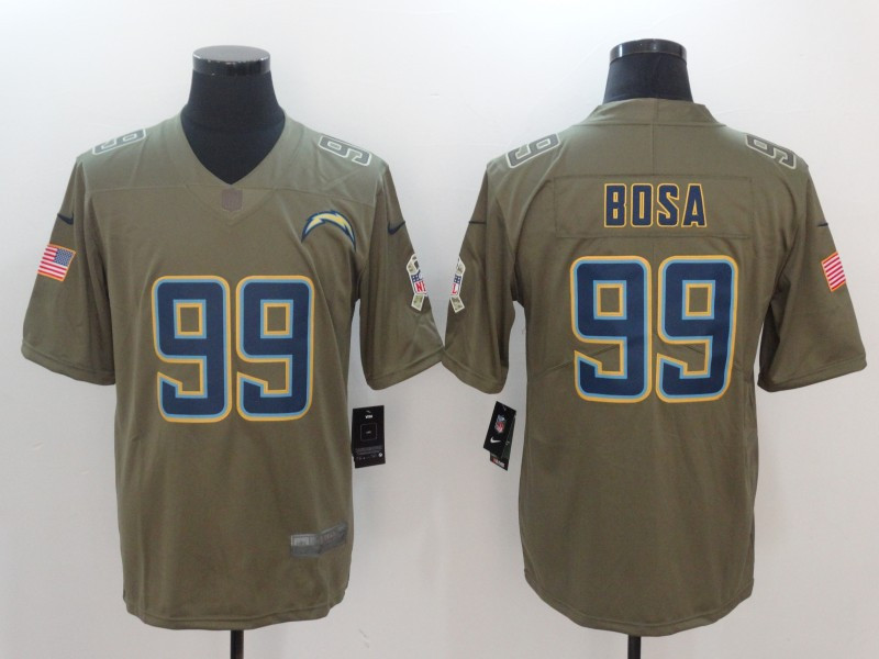  Chargers 99 Joey Bosa Olive Salute To Service Limited Jersey