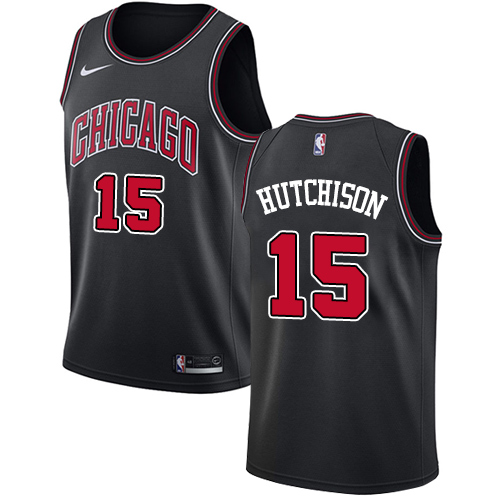  Chicago Bulls #15 Chandler Hutchison Black NBA Swingman Statement Edition Jersey