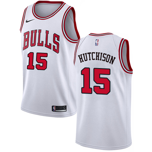  Chicago Bulls #15 Chandler Hutchison White NBA Swingman Association Edition Jersey