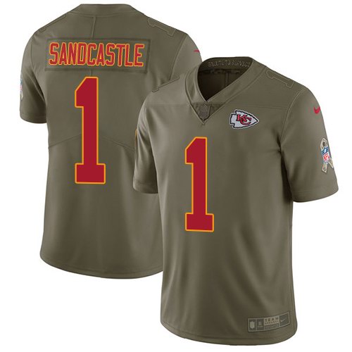  Chiefs 1 Leon Sandcastle Olive Salute To Service Limited Jersey