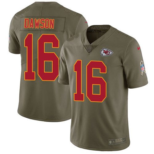  Chiefs 16 Len Dawson Olive Salute To Service Limited Jersey