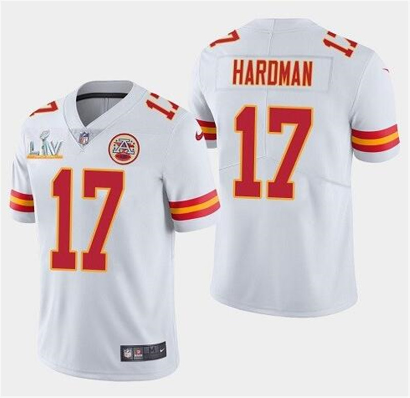 Nike Chiefs 17 Mecole Hardman White 2021 Super Bowl LV Vapor Untouchable Limited Jersey