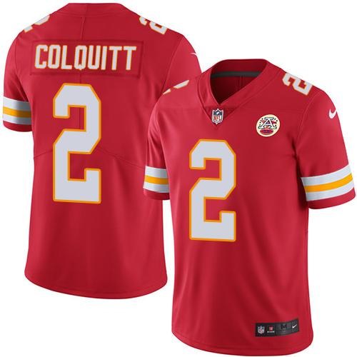  Chiefs 2 Dustin Colquitt Red Vapor Untouchable Limited Jersey