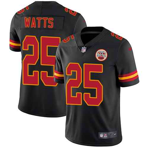  Chiefs 25 Armani Watts Black Vapor Untouchable Limited Jersey