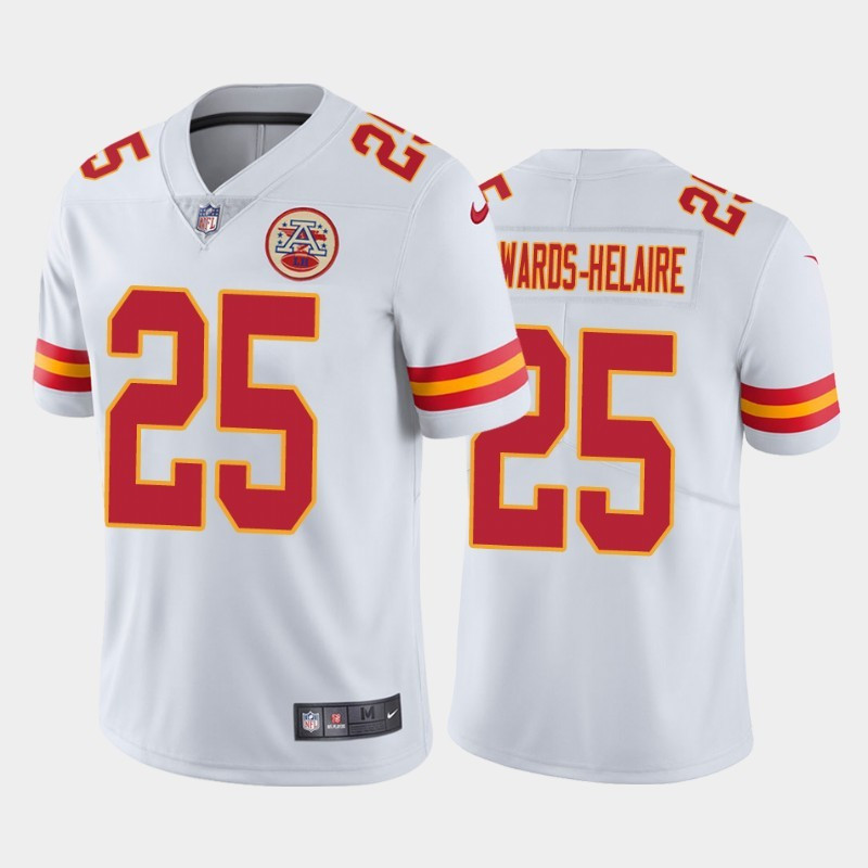 Nike Chiefs 25 Clyde Edwards Helaire White 2020 NFL Draft First Round Pick Vapor Untouchable Limited Jersey