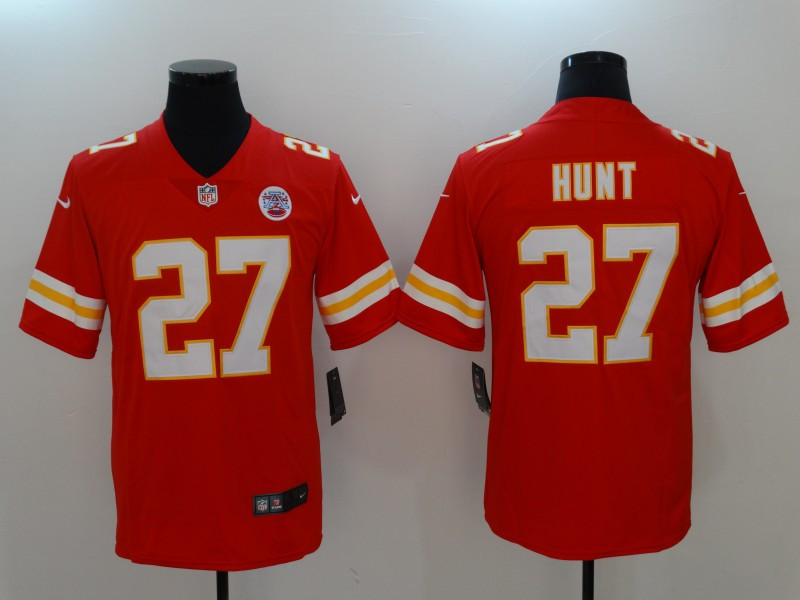  Chiefs 27 Kareem Hunt Red Vapor Untouchable Player Limited Jersey