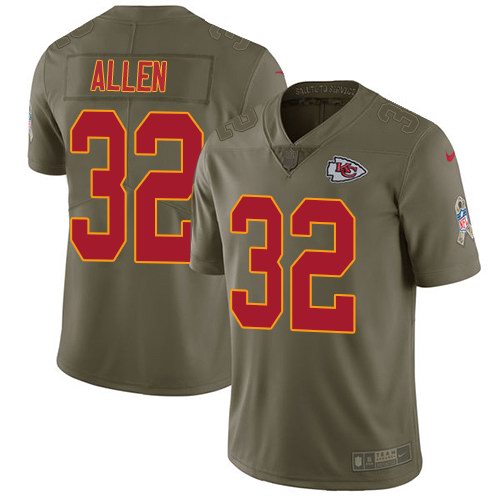  Chiefs 32 Marcus Allen Olive Salute To Service Limited Jersey