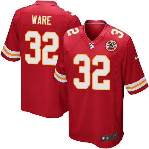 Chiefs 32 Spencer Ware Red Team Color Youth Stitched NFL Elite Jersey