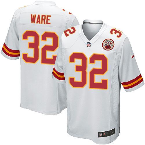 Chiefs 32 Spencer Ware White Youth Stitched NFL Elite Jersey