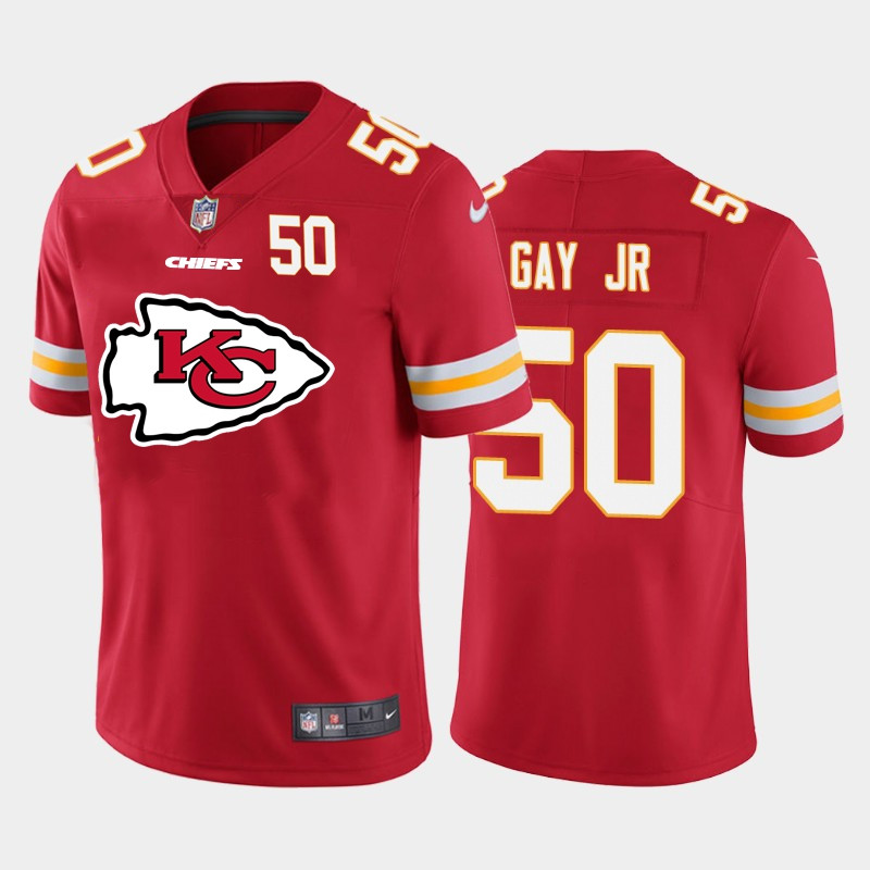 Nike Chiefs 50 Willie Gay Jr. Red Team Big Logo Number Vapor Untouchable Limited Jersey