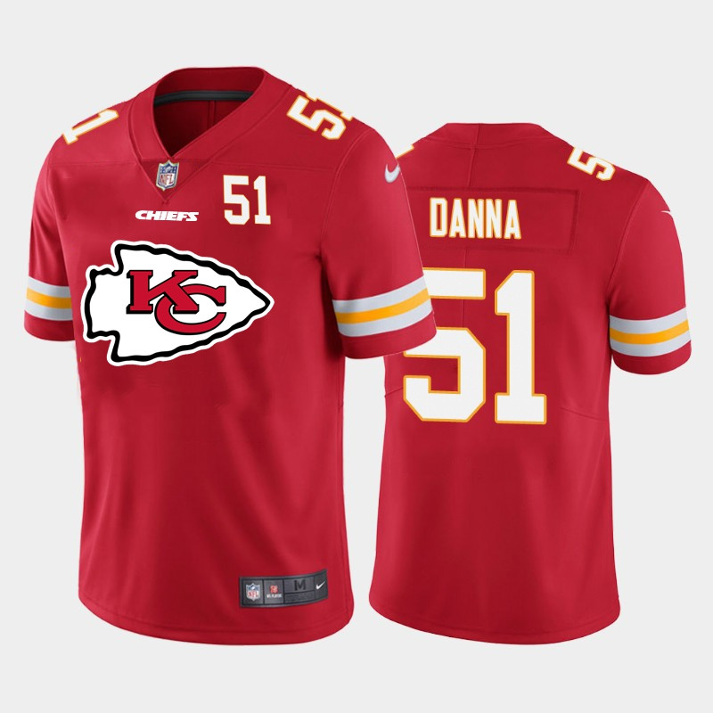 Nike Chiefs 51 Mike Danna Red Team Big Logo Number Vapor Untouchable Limited Jersey