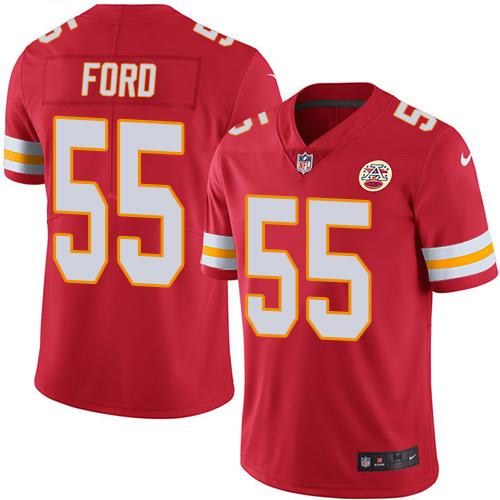  Chiefs 55 Dee Ford Red Vapor Untouchable Limited Jersey