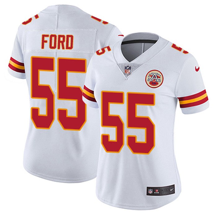  Chiefs 55 Dee Ford White Women Vapor Untouchable Limited Jersey