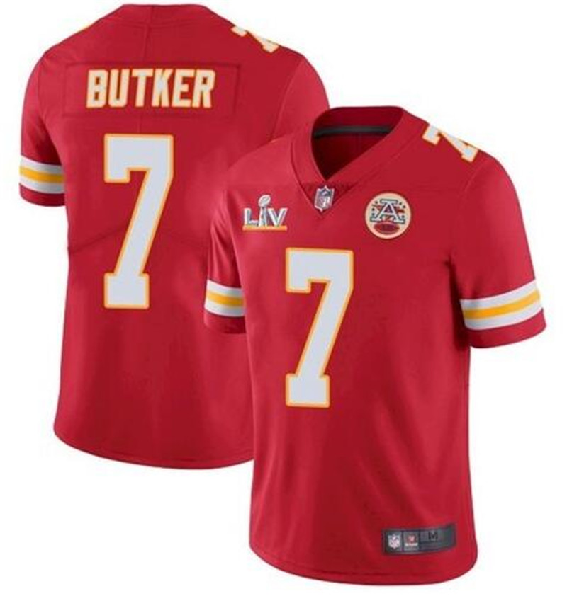 Nike Chiefs 7 Harrison Butker Red 2021 Super Bowl LV Vapor Untouchable Limited Jersey