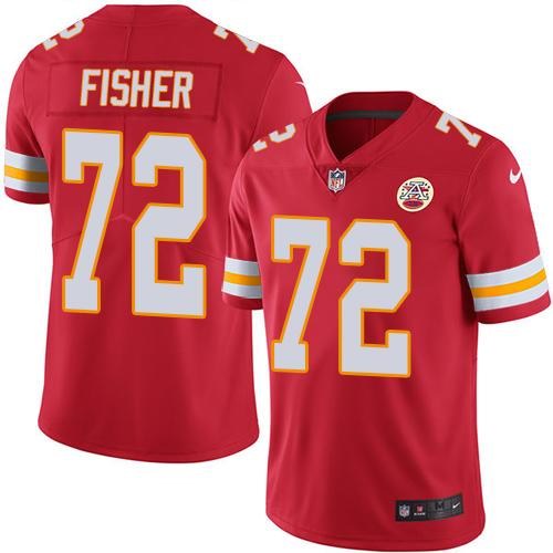  Chiefs 72 Eric Fisher Red Vapor Untouchable Limited Jersey