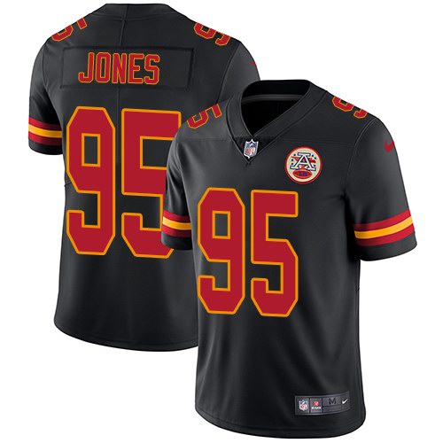  Chiefs 95 Chris Jones Black Vapor Untouchable Limited Jersey