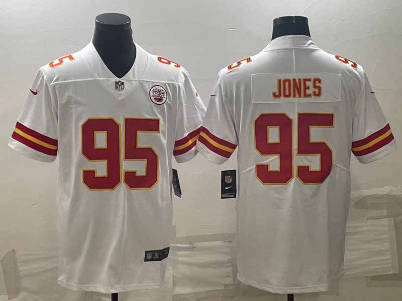  Chiefs 95 Chris Jones White Vapor Untouchable Limited Jersey