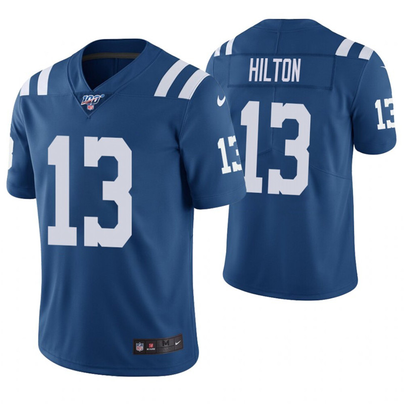 Nike Colts 13 T.Y. Hilton Blue 100th Season Vapor Untouchable Limited Jersey