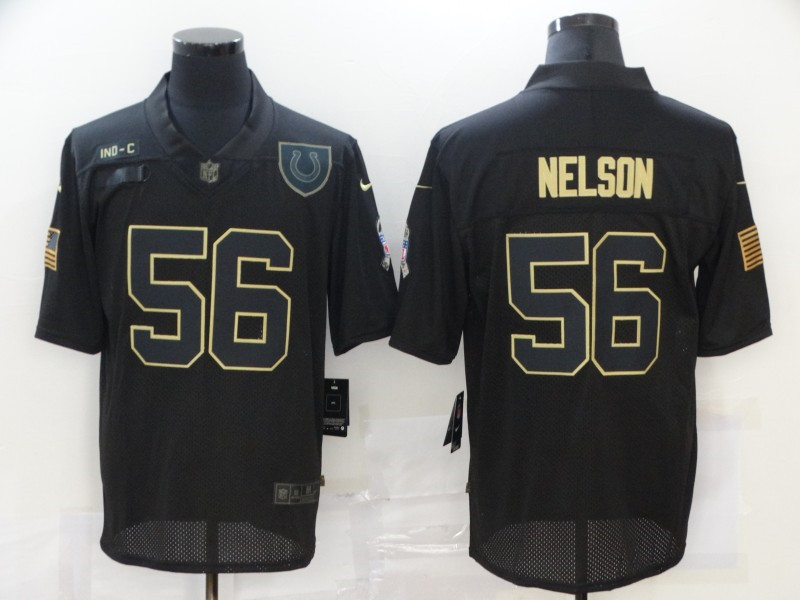 Nike Colts 56 Quenton Nelson Black 2020 Salute To Service Limited Jersey