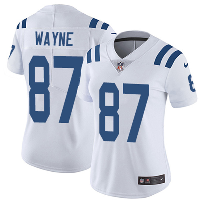  Colts 87 Reggie Wayne White Women Vapor Untouchable Limited Jersey