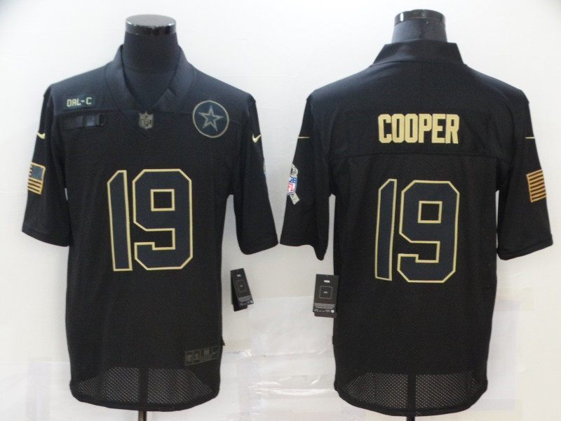 Nike Cowboys 19 Amari Cooper Black 2020 Salute To Service Limited Jersey