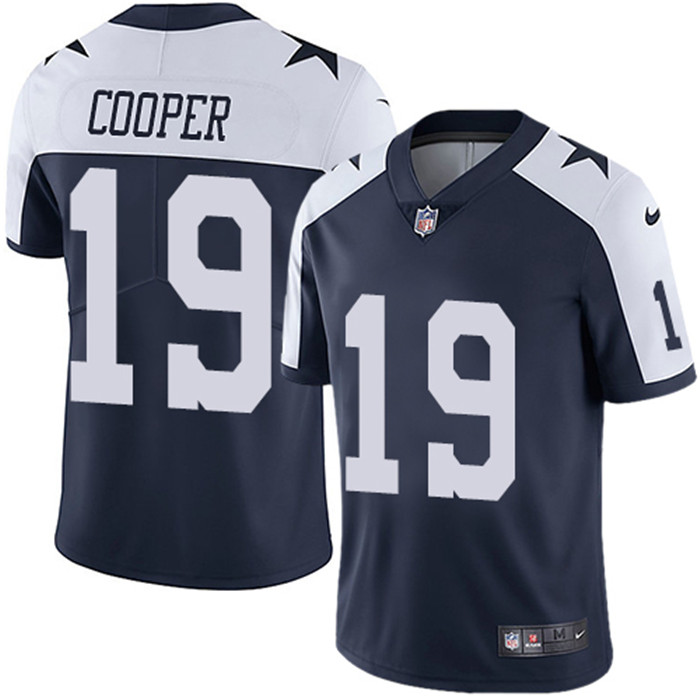  Cowboys 19 Amari Cooper Navy Throwback Youth Vapor Untouchable Limited Jersey