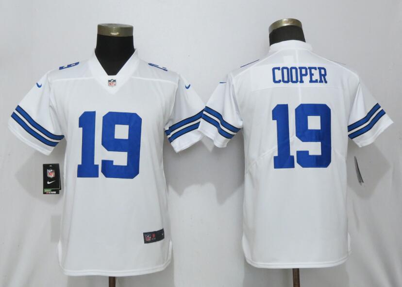  Cowboys 19 Amari Cooper White Women Vapor Untouchable Limited Jersey