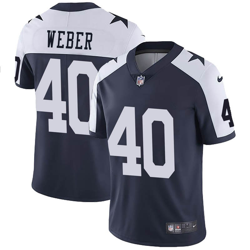 Nike Cowboys 40 Mike Webe Navy Throwback Vapor Untouchable Limited Jersey