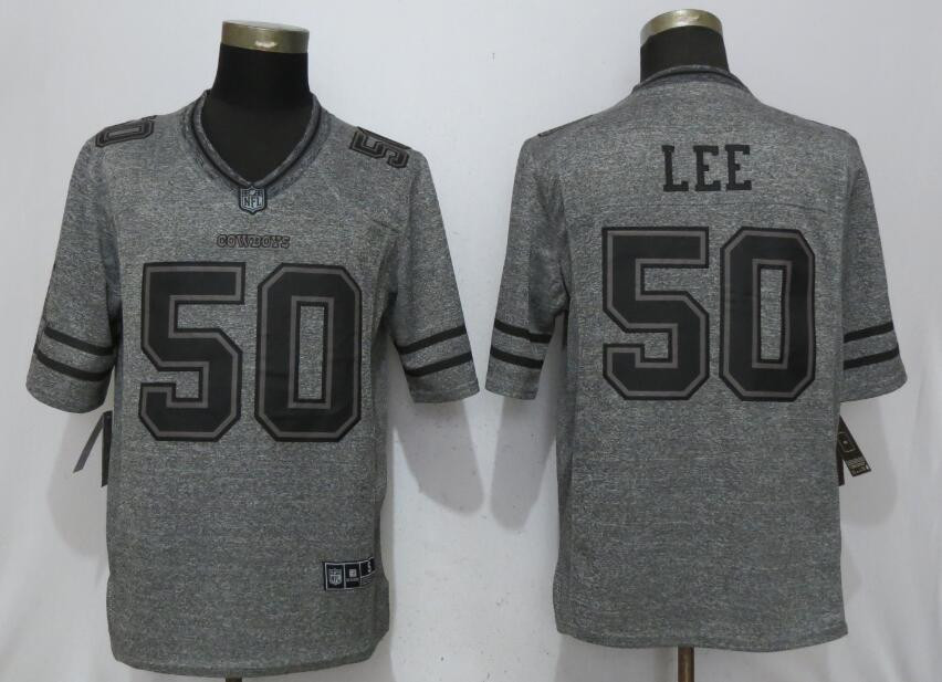  Cowboys 50 Sean Lee Gray Gridiron Gray Limited Jersey