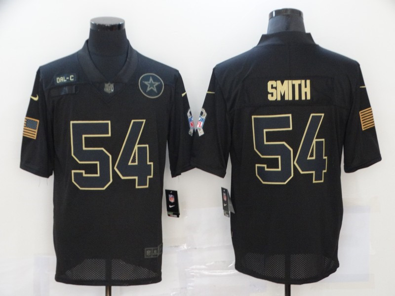 Nike Cowboys 54 Jaylon Smith Black 2020 Salute To Service Limited Jersey
