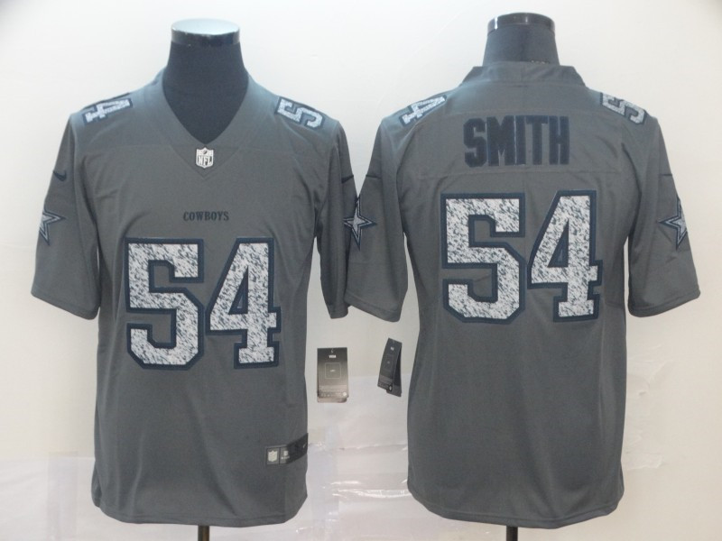 Nike Cowboys 54 Jaylon Smith Gray Camo Vapor Untouchable Limited Jersey
