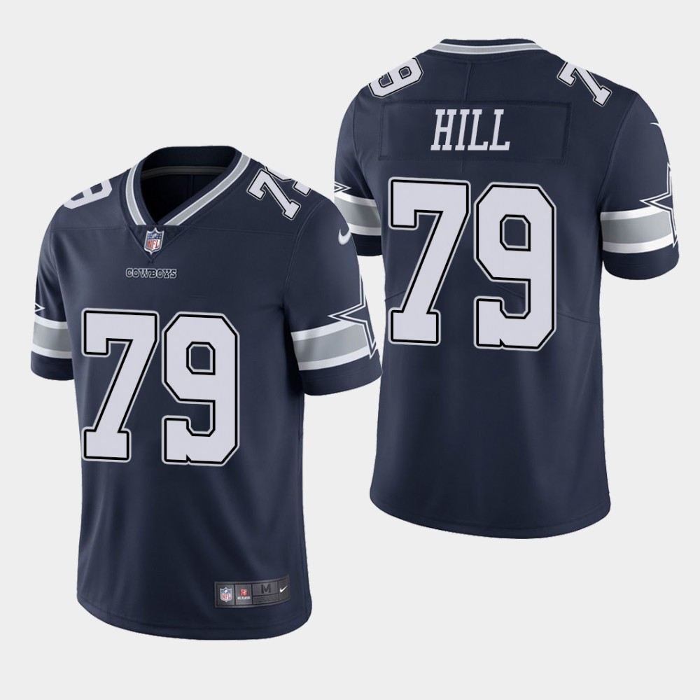 Nike Cowboys 79 Trysten Hill Navy 2019 NFL Draft First Round Pick Vapor Untouchable Limited Jersey