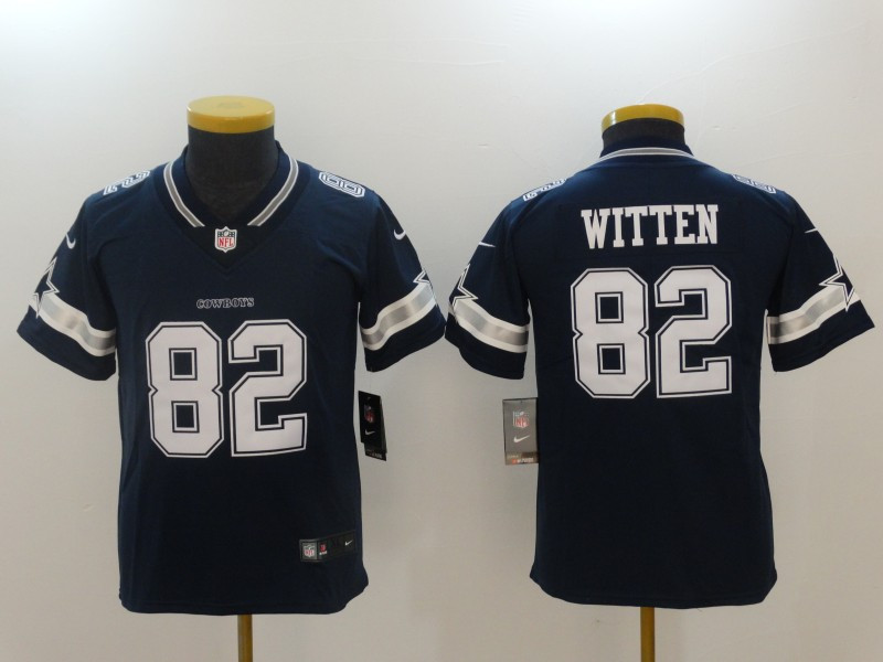  Cowboys 82 Jason Witten Navy Youth Untouchable Limited Jersey