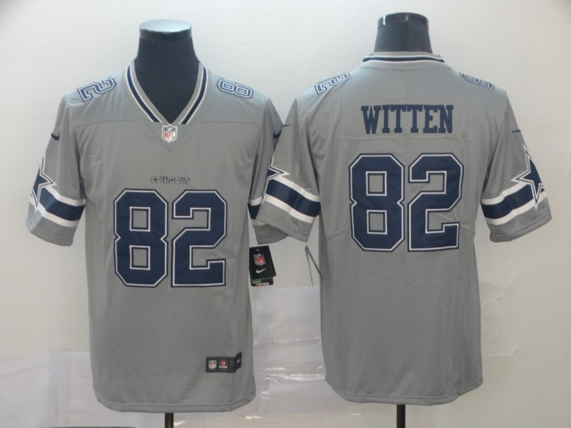 Nike Cowboys 82 Jason Witten Silver Inverted Legend Limited Jersey