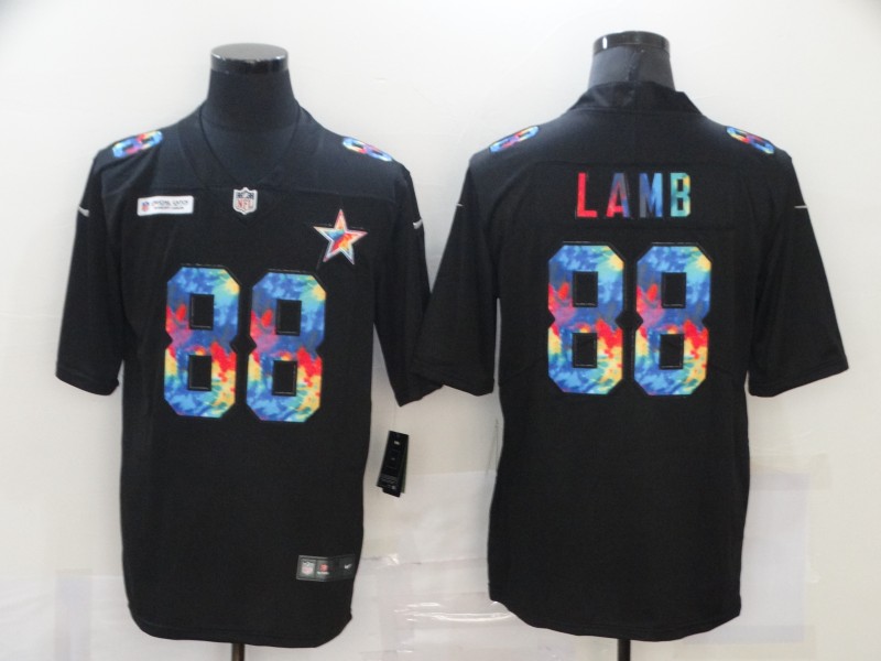 Nike Cowboys 88 Ceedee Lamb Black Vapor Untouchable Rainbow Limited Jersey