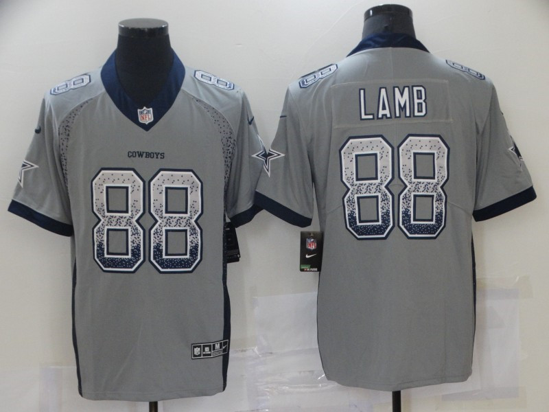 Nike Cowboys 88 Ceedee Lamb Gray Drift Fashion Limited Jersey