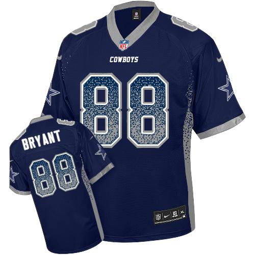  Cowboys 88 Dez Bryant Navy Blue Team Color Men Stitched NFL Elite Drift Fashion Jersey