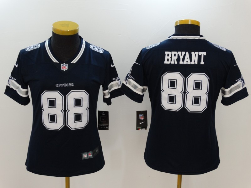  Cowboys 88 Dez Bryant Navy Vapor Untouchable Women Limited Jersey