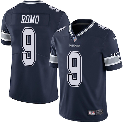  Cowboys 9 Tony Romo Navy Vapor Untouchable Player Limited Jersey