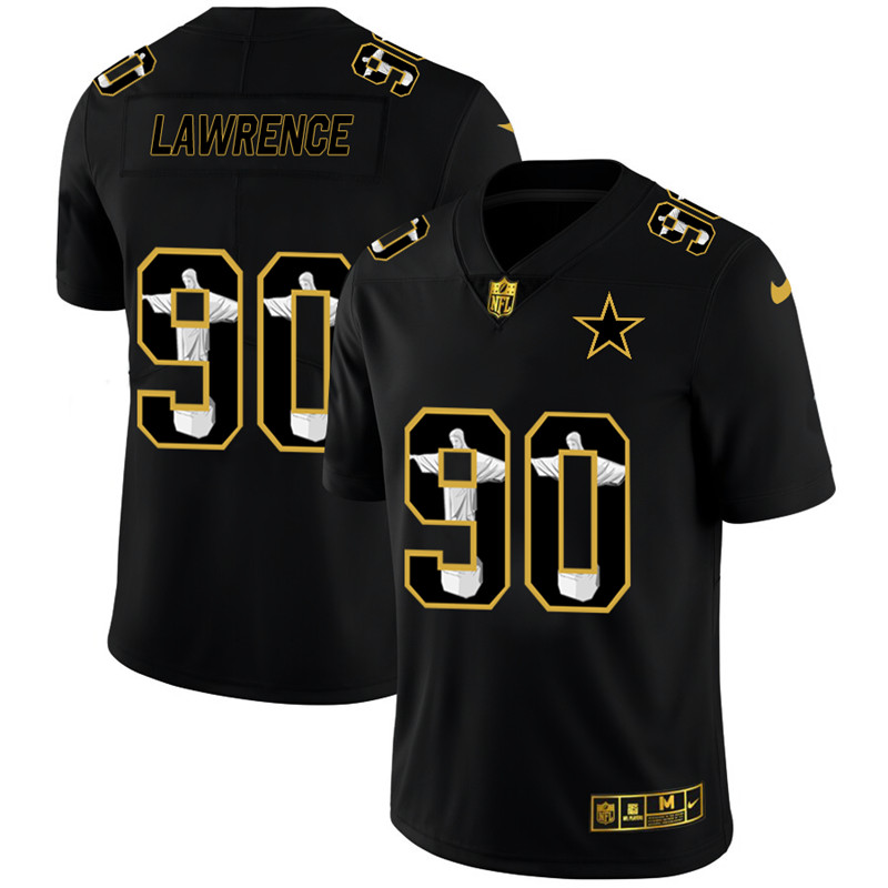 Nike Cowboys 90 Demarcus Lawrence Black Jesus Faith Edition Limited Jersey