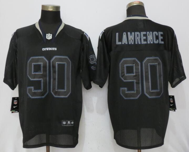  Cowboys 90 Demarcus Lawrence Lights Out Black Elite Jersey
