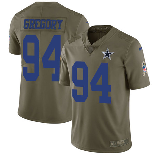  Cowboys 94 Randy Gregory Olive Salute To Service Limited Jersey