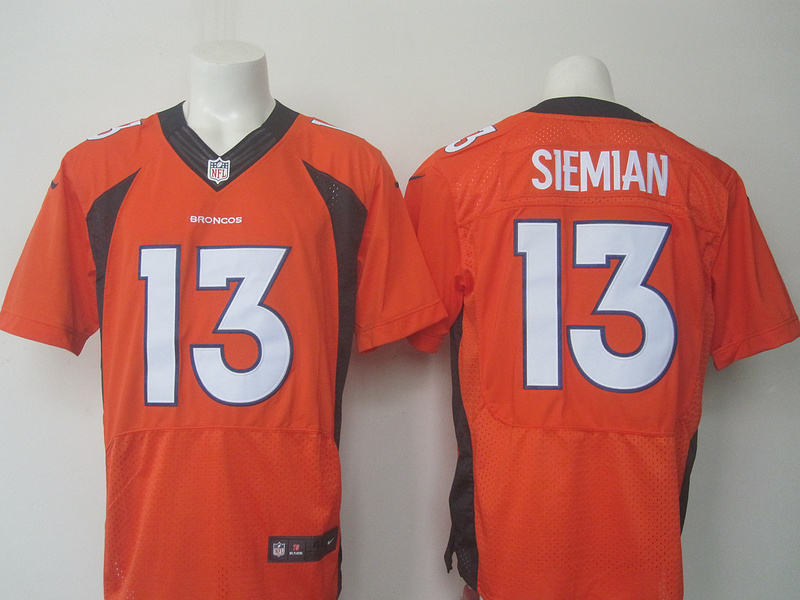  Denver Broncos 13 Trevor Siemian Navy Orange Alternate Men Stitched NFL New Elite Jersey