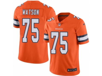  Denver Broncos 75 Menelik Watson Elite Orange Rush NFL Jersey