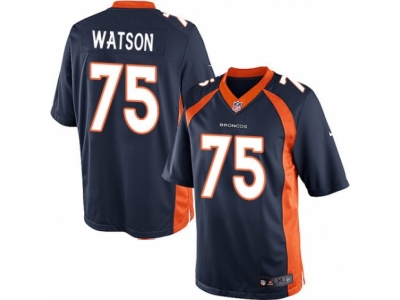  Denver Broncos 75 Menelik Watson Limited Navy Blue Alternate NFL Jersey