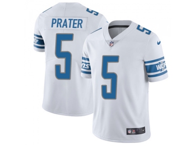  Detroit Lions 5 Matt Prater White Men Stitched NFL Limited Jersey