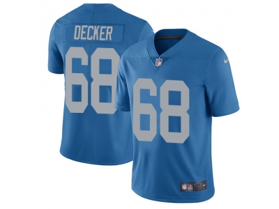  Detroit Lions 68 Taylor Decker Blue Throwback Men Stitched NFL Limited Jersey