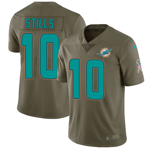  Dolphins 10 Kenny Stills Olive Salute To Service Limited Jersey